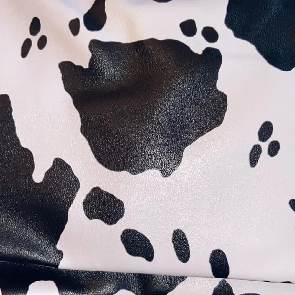Cow Print Backpack Black and‎ White Restocked